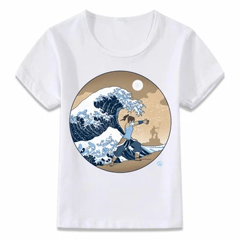 Vaikiški Drabužiai Marškinėliai Legenda, Korra Didžiosios Bangos Off Kanagawa T-marškinėliai Berniukams ir Mergaitėms Bamblys Tee oal225