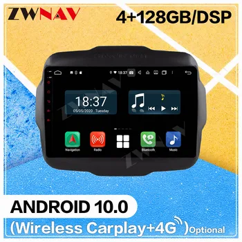 128G Carplay Android10 ekranas Multimedijos DVD Grotuvas, Jeep Renegade 2016 2017 GPS Navigacijos Auto Garso Radijas Stereo Galvos vienetas