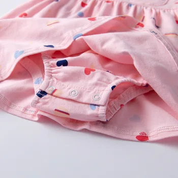 Vasaros 2019 orangemom Mergaičių suknelės rožinė meilė ispanija vaikams drabužių medvilnės, trumpomis Rankovėmis, Baby Girl Vasaros Suknelė Infantil Vestidos