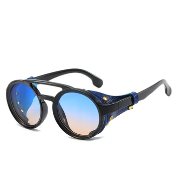 Prekės ženklo Dizainas Steampunk Akiniai nuo saulės Vyrai Moterys Mados Turas Punk Saulės akiniai Derliaus UV400 Sunglass Akiniai Atspalvių gafas de sol