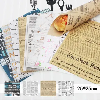 50Pcs/Daug Maisto Įpakavimo Vyniojamasis Popierius vaškinio Popieriaus Maisto Klasės Tepalas Knyga, Duonos Sumuštinį Fri, Mėsainiai Oilpaper Kepimo Įrankiai