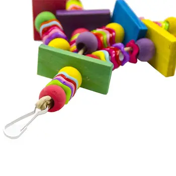 Paukščių Kramtyti Žaislus Papūgos Spalvinga Chewable Medinis Žaislas su Blokų ir Pacifiers Paukščių Reikmenys C42