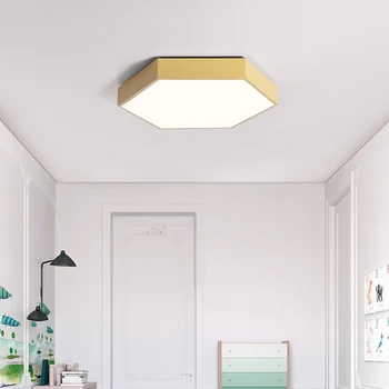 Plono šiuolaikinių LED lubų šviesos šešiakampis Geležies Akrilo patalpų lempos, virtuvė, kambarys veranda apdailos šviesos rungtynių AC110-265V