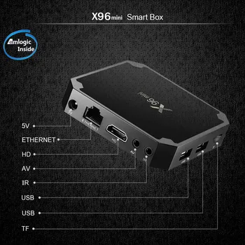 X96 mini Android TV BOX X96mini Android 9.0 Smart TV Box 2 GB 16GB Amlogic S905W Quad Core 2.4 GHz WiFi Media Player