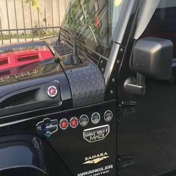 1Pair ABS Juoda Kairę ir Dešinę Pusę Gaubtas Kūno Šarvai Dangtelis Tinka Jeep Wrangler JK 