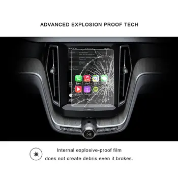RUIYA 9H grūdintas stiklas ekrano apsaugos XC60 8.7 colių 2018 automobilių navigacijos jutiklinis ekranas,nuolatinė apsauga ekranas