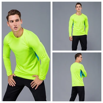 Vyriški ilgomis rankovėmis sporto bėgimo marškinėliai