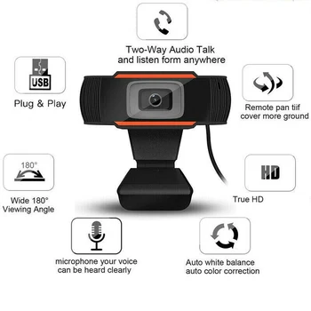 480p/720p Pasukti HD Webcam Clip-on PC Skaitmeninė USB Kamera Vaizdo Įrašymo 1.20 M Mic Internete Mokymosi Tinklo Mokymo Sandėlyje