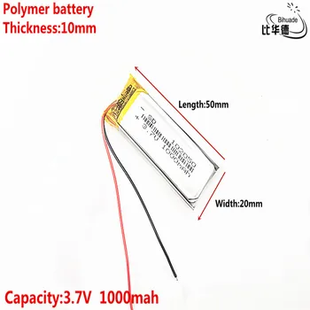1000 mah ličio jonų polimerų baterija 3.7 V 102050 KTV buitinės baterijos laidinio mikrofono stiprintuvo garso kompiuterio mikrofonas