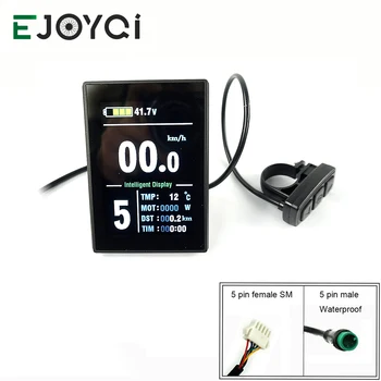 EJOYQI KT Ebike LCD8S Rodyti Naujas LCD Spalvinga Ekrano SM Vandeniui Elektrinių Dviračių Priedai, LCD Ekranas su USB