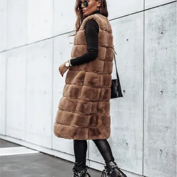 Rudenį, žiemą apvalios apykaklės ilgai kailio paltas zaraing stiliaus za 2020 m. moteris sheining vadiming moterims, moteriška striukė, paltas