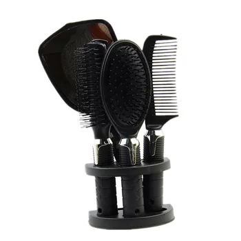 Salonas Profesinės Nailono Hairbrush Galvos Masažas Šukos Drėgnų Plaukų Šepetys Kūrybos 5-piece Set Veidrodėlis, Šukos Sėdynės Nustatyti Plastikinės Šukos