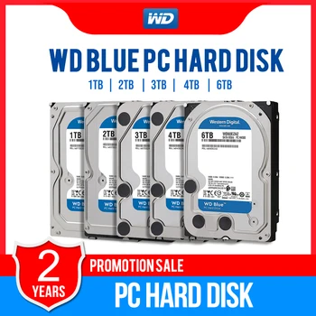 Western Digital WD Blue 1tb talpos 2TB 3TB 4TB 6TB KOMPIUTERIO Kietąjį Diską SATA 6 Gb/S 3.5
