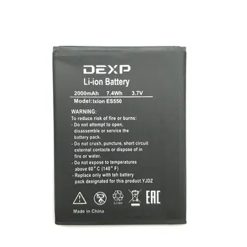 2020 Naujas 2000mAh ES550 Baterija DEXP Ixion ES550 ES 550 Mobiliojo telefono Akumuliatorius, Dalys