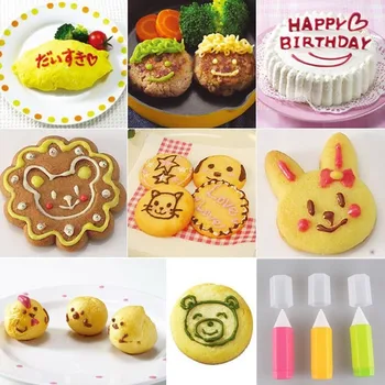 3pcs/set Kūrybos Tortas Tapybos Rašikliai Naujų Maisto produktų Pardavimą Sausainių Kepimo Rašyti Pen Padažas Vaikas 