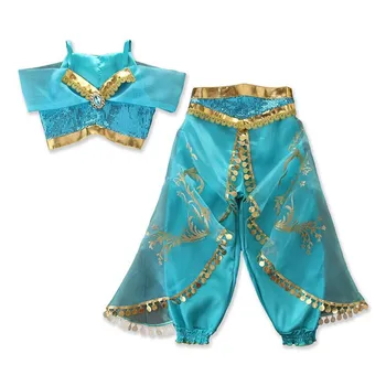 3-8years Bule Vaikai Mergina Rinkiniai Princesė Cosplay Baby Kid Mergina Fancy Dress Up Šalies Kostiumų Komplektai