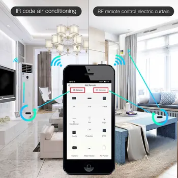 WiFi Smart RF+IR Universalus Nuotolinio valdymo pultelis RF Prietaisai Prietaisai Tuya Smart Gyvenimo Programėlė Balsas Valdyti per Alexa 