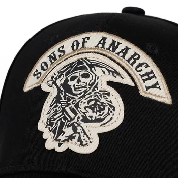 Sons of Anarchy Bžūp Kull Siuvinėjimo Atsitiktinis Snapback Skrybėlių Mados Aukštos Kokybės SOA Beisbolo kepuraitę Lenktynių Motociklų Sporto Bžūp