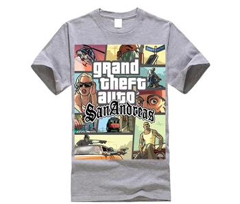 Vyriški San Andreas Plakatas t-shirt
