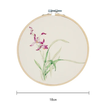 Vienas gabalas rankų darbo sienos, stalo, papuošalų, namų parduotuvė, baras vestuvių scena papuošalai Medvilnės drobės rankomis dažyti orchidėja, Nr. QC-1810