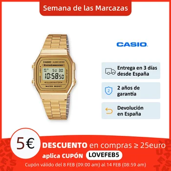 Casio A168WG oro Casio A168WG oro Reloj unisex para adultos mados deporte skaitmeninis reloj