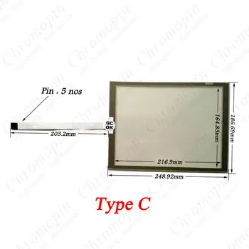 Touch Panel B&R Maitinimo Skydelis 4PP482.1043-75 4PP482-1043-75 4PP482.1043.75 Jutiklinio Ekrano Skydelio Stiklo Remontas