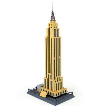 1995PCS Pasaulyje Garsaus Architektūros Empire State Building Blocks Dizaineris Vaikams Mūrinis Statybos Plytas, Vaikams, Žaislų, Dovanų