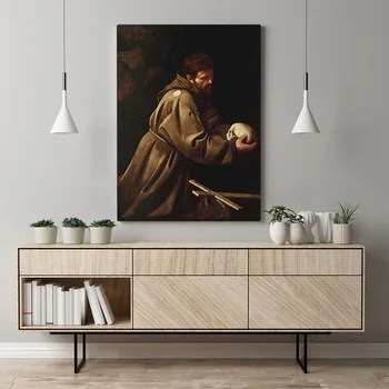 Šventojo Pranciškaus Malda Caravaggio Drobės plakatas, Tapyba sienos Meno dekoro Gyvenimo kambario, Miegamasis, Studijų Namų Puošybai Spausdina
