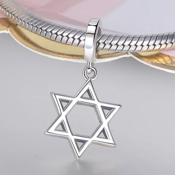 SG 925 sterlingas sidabro mados Šešių žvaigždučių judaica Žydų karoliukai pakabukai moterims tinka originalios Europoje apyrankės juvelyrikos priėmimo