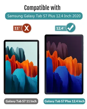 Visais atvejais, kai-Naujas Samsung Galaxy Tab S7 Plius 12.4 Tablečių (SM-T970/T975/T976),Stiprus Magnetinis Trifold Stovėti Atveju Padengti S7P