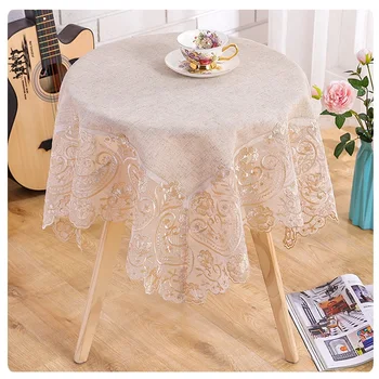 Naujas nėrinių lino staltiesė siuvinėti consice šviežias stiliaus arbatos staltiesė stalo runner už vestuves pokylių dulkių dangtelį