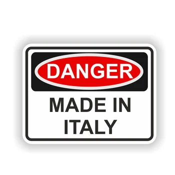 Nauja Asmenybė, PAGAMINTA ITALIJOJE Įspėjimas apie PAVOJŲ Vinilo Automobilių Lipdukai Lipdukai Motorcycl PVC 15CM*11CM