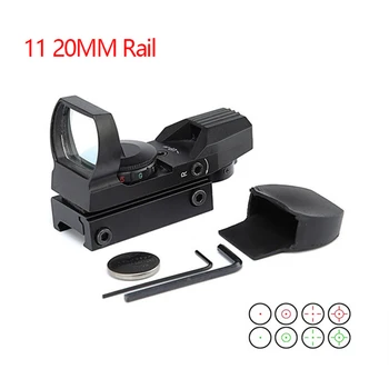 Riflescope Red Dot Akyse 4 Tinklelis taktinis apimtis 11 20mm Geležinkelių Holografinis Kolimatorius Optinį taikiklį Medžioklės Airsoft Priedus