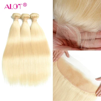 Daug 613 Blond Ryšulius Su Priekinės Prieš Nupeštos Peru Tiesūs Plaukai Medaus Platinum Blonde Ryšulius Su Uždarymo Remy Plaukų
