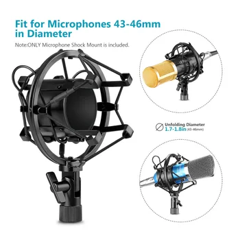 Neewer Universalus Mikrofonas Shock Mount Turėtojas Įrašą Anti Vibracija Pakabos Didelės Izoliacijos Studija Kondensatoriaus Mikrofonas