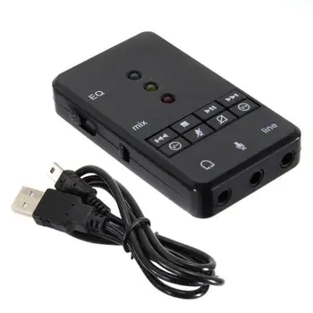 7.1 Kanalo Išorės USB2.0 Garso plokštė su 3,5 mm Ausinių Mic 3D Audio Adapteris
