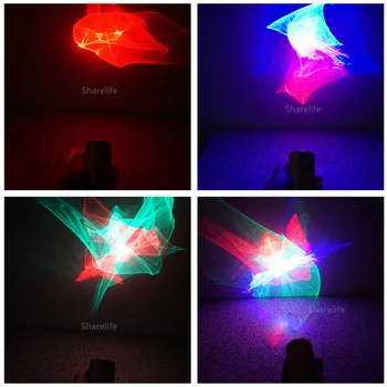 Sharelife Mini Nešiojamieji RGB Aurora Poveikį Lazerio USB Projektoriaus Šviesos 1200MA Baterija Namuose Šalis DJ Lauko Scenos Apšvietimas DP-A