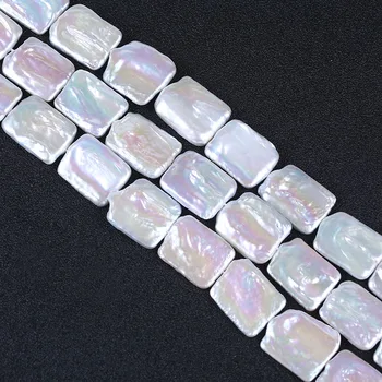 20*25mm stačiakampio formos perlas Gėlavandenių Perlų Gija