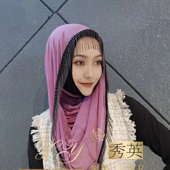 Nešioti paprasto modalinis Musulmonų šalikas moterims hijab kutas