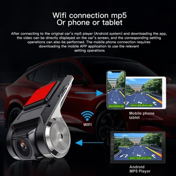 Anytek 1080P WIFI Dashcam Automobilių Paslėptas DVR Recorder Radaro Detektorius ADAS USB Judesio Aptikimo Naktį Versija Brūkšnys Cam Mini Registratorius