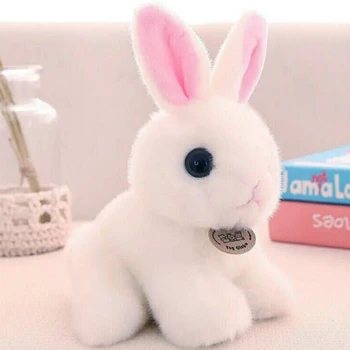 Mielas Ilgas Ausis, White Rabbit Pliušinis Žaislas Zuikis Gimtadienio Dovana Gyvūnų Bunny Lėlės Mergaičių Dovana Simunation Tikroviška Rabbit Žaislas Vaikams