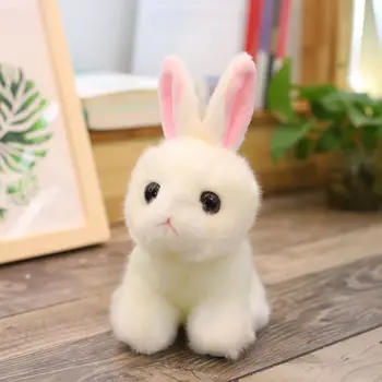 Mielas Ilgas Ausis, White Rabbit Pliušinis Žaislas Zuikis Gimtadienio Dovana Gyvūnų Bunny Lėlės Mergaičių Dovana Simunation Tikroviška Rabbit Žaislas Vaikams