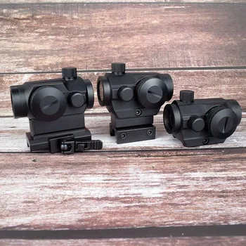 Medžioklės Optika Taktinis Mini 1X22 Raudonas Žalias Taškas Žvilgsnio 5 modeliai šviesumo reguliavimas Riflescope taikymo Sritis Reflex Objektyvas