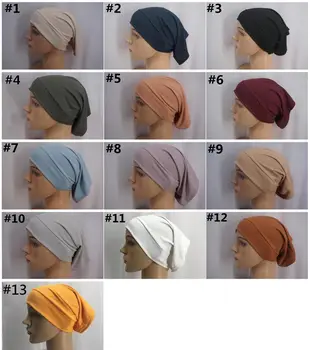 Musulmonų Mados Underscarf Turbaną Bžūp Tampri, Briaunoti Vidinis Hijab Kepurės Moterų Islamo Pagal Šalikas Vamzdis Bžūp Skarelė Variklio Dangčio