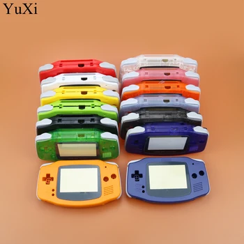 Pilnas komplektas būsto korpuso dangtelį atveju w/laidžios gumos mygtukai mygtukai+Ekrano Objektyvo apsaugos GameBoy Anksto, GBA konsolės