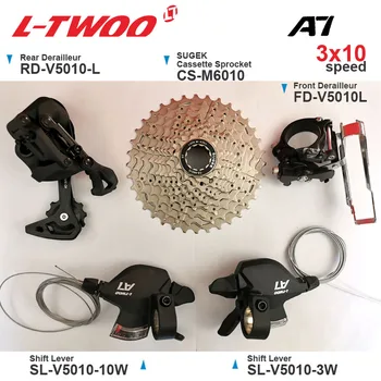LTWOO A7 3x10 greitis Groupset su 3x10v Shifter Priekiniai/Galiniai Derailleur SUGEK M6010 Kasetės Žvaigždutę, kaip M4100 M6000 už MTB dviratis
