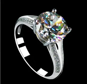 3Ct Gamyklos Pardavimo Lakuotais Deimantų Vestuvinis Žiedas Platinum 950 Papuošalų Vestuvių Žiedas