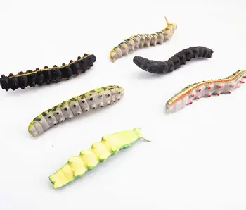 10vnt/set kūrybos Imituojant Gyvūnų caterpillar Siaubo Sudėtinga Pokštas žaislai naujų Dirbtinių Vabzdžių Modeliai vaikams Baisu Klaidingą dovana