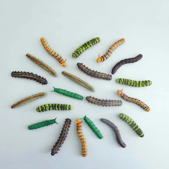 10vnt/set kūrybos Imituojant Gyvūnų caterpillar Siaubo Sudėtinga Pokštas žaislai naujų Dirbtinių Vabzdžių Modeliai vaikams Baisu Klaidingą dovana