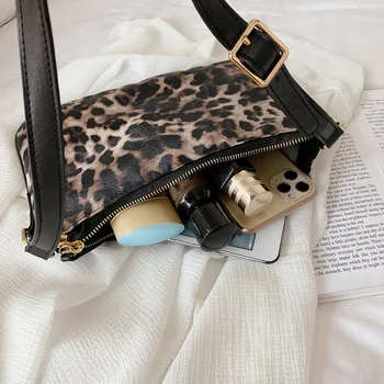 Retro Gyvūnų Modelio Pečių Krepšiai Moterų 2021 Minkštos PU Odos Pažastų Krepšiai, Mada Leopard Karvės Pieno Spausdinti Rankinėje Entire